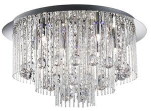 Searchlight Beatrix 9198-8CC Modern LED Flush Light With Crystal Drops