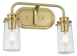 Quintiesse QN-BRAELYN2-BB Braelyn Vintage 2 Light Wall Light In Brushed Brass