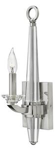Quintiesse QN-ASCHER1 Ascher Single Crystal Wall Light In Polished Nickel Finish