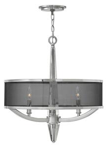 Quintiesse QN-ASCHER-3P Ascher 3 Ceiling Light Pendant With Black Organza Shade