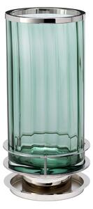 Quintiesse QN-ARNO-GREEN-PN Arno Table Lamp In Polished Nickel With Green Tinted Glass