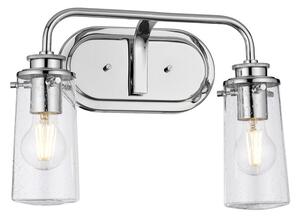 Quintiesse QN-BRAELYN2-PC Braelyn Vintage 2 Light Wall Light In Polished Chrome