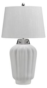 Quintiesse QN-BEXLEY-TL-WPN Bexley Modern Table Lamp In White And Polished Nickel
