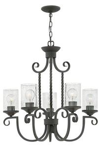 Elstead HK-CASA5 Casa Classic 5 Light Ceiling Chandelier In Olde Black Finish