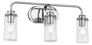 Quintiesse QN-BRAELYN3-PC Braelyn Vintage 3 Light Wall Light In Polished Chrome