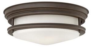 Quintiesse QN-HADRIAN-FS-OZ-OPAL Hadrian 2 Light Flush Ceiling Light In Oil Rubbed Bronze With Opal Glass IP44