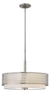 Elstead HK-JULES-3P-BN Jules 3 Light Ceiling Pendant or Semi-Flush Light In Brushed Nickel Finish