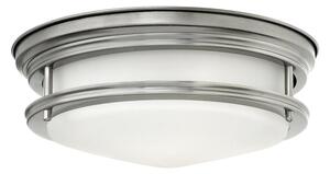 Quintiesse QN-HADRIAN-FS-AN-OPAL Hadrian 2 Light Flush Ceiling Light In Antique Nickel With Opal Glass IP44