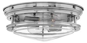 Quintiesse QN-HADRIAN-FS-CM-CLEAR Hadrian 2 Light Flush Ceiling Light In Chrome With Clear Glass IP44