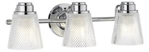 Quintiesse QN-HUDSON3-BATH Hudson 3 Light Bathroom Wall Light In Polished Chrome Finish