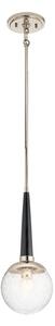 Quintiesse QN-MARILYN-MP Marilyn Single Ceiling Pendant Light In Polished Nickel And Matte Black Finish