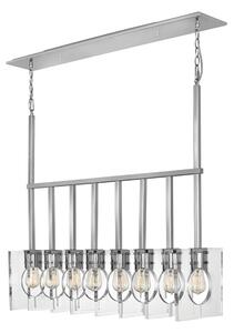 Quintiesse QN-LUDLOW8-PN Ludlow 8 Light Bar Ceiling Pendant In Polished Nickel Finish