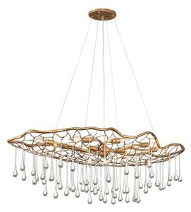 Quintiesse LAGUNA 8 Light Ceiling Pendant in Burnished Gold