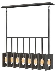 Quintiesse QN-LUDLOW8-GR Ludlow 8 Light Bar Ceiling Pendant In Brushed Graphite Finish