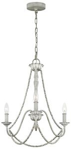 Elstead FE-MARYVILLE3 Maryville 3 Light Traditional Ceiling Chandelier In Washed Grey Finish