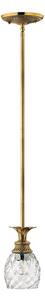 Elstead HK-PLANTATION-MP-BB Plantation Single Ceiling Pendant In Burnished Brass Finish