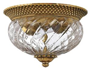 HK-PLANTATION-FS-BB Plantation 2 Light Flush Ceiling Light In Burnished Brass Finish
