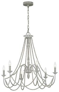 Elstead FE-MARYVILLE6 Maryville 6 Light Traditional Ceiling Chandelier In Washed Grey Finish