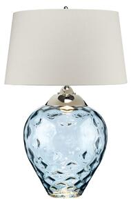 Quintiesse QN-SAMARA-TL-LRG-BLU Samara Large Table Lamp In Light Blue Tint And Polished Nickel Finish