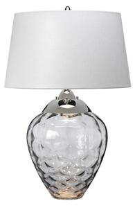 Quintiesse QN-SAMARA-TL-SMK Samara Medium Table Lamp In Smoke Tint And Polished Nickel Finish