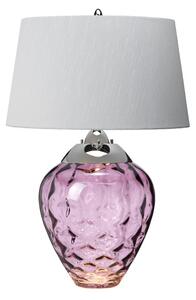 Quintiesse QN-SAMARA-TL-PLM Samara Table Lamp In Plum Tint And Polished Nickel Finish