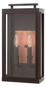 Quintiesse QN-SUTCLIFFE-M-OZ Sutcliffe Outdoor 2 Light Wall Lantern In Oil Rubbed Bronze And Copper Finish IP44