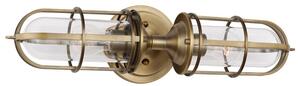 Quintiesse QN-URBANREST2 Urban Restoration Vintage 2 Light Wall Light In Dark Antique Brass IP44