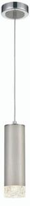 Franklite PCH229 Cordelia 1 Light Ceiling Pendant Light In Satin Brushed Silver And Chrome Finish