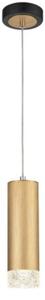 Franklite PCH230 Cordelia 1 Light Ceiling Pendant Light In Satin Brushed Gold And Matt Black Finish