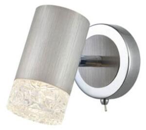 Franklite FL2422-1 Cordelia 1 Light Wall Light In Satin Brushed Silver And Chrome Finish