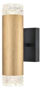 Franklite FL2423-2 Cordelia 2 Light Wall Light In Satin Brushed Gold And Matt Black Finish