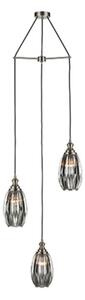 Marcella 3 Light Cluster Ceiling Light In Smoked Glass Finish 47cm F2421-3/350