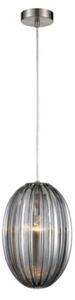 Franklite PCH225 Almond 1 Light Small Ceiling Pendant Light In Smoked Finish