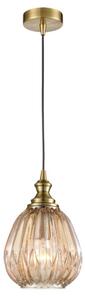 Marcella 1 Light Ceiling Pendant Light In Amber Glass Finish 18cm PH232/353