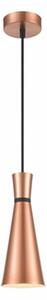 Franklite PCH236 Happy 1 Light Ceiling Pendant Light In Satin Copper Finish