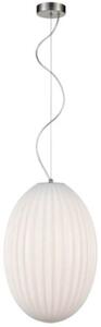 Franklite PCH228 Almond 1 Light Large Ceiling Pendant Light In Matt Opal Finish