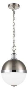 Harriet 2 Light Ceiling Pendant Light In Satin Nickel And Chrome Finish PH218
