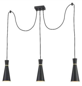 Fanklite FL2431-3 Happy 3 Light Ceiling Cluster Light in Satin Black Finish