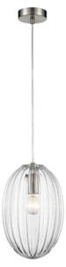 Franklite PCH223 Almond 1 Light Small Ceiling Pendant Light In Clear Glass Finish
