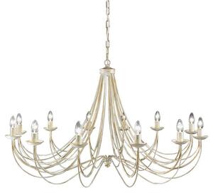 Franklite Philly 12 Light Ceiling Chandelier In Cream With Gold Highlights FL2172/12