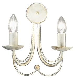 Franklite Philly 2 Light Wall Light In Cream With Gold Highlights FL2172/2