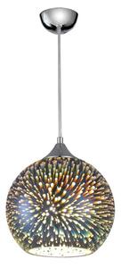 Supernova 1 Light 3D Effect Ceiling Pendant Light In Silver Finish 25 cm PH127