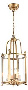Franklite LA7020-4 Drayton 4 Light Ceiling Lantern In Antique Gold Finish