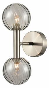Franlite FL2436-2 Atmo 2 Light Wall Light In Modern Black And Chrome Finish
