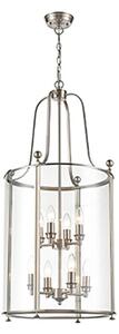 Franklite LA7019-8 Drayton 8 Light Ceiling Lantern In Satin Nickel Finish