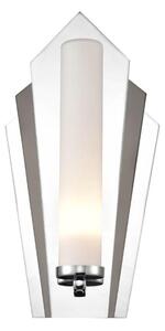 Franklite WB144 Art Deco 1 Light Wall Light In Chrome And Black Chrome Finish