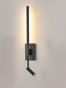 Franklite WB111 LED Reading 2 Light Wall Light In Matt Black Finish