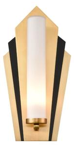 Franklite WB145 Art Deco 1 Light Wall Light In Gold And Matt Black Finish