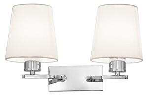 Spell 2 Light Wall Light In Chrome Finish With Fabric Shades F2082/2/1123