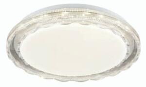 Franklite CF5792 Bathroom LED Flush Ceiling Light With Crystal Glass Effect IP44